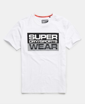 Superdry Streetsport Graphic Férfi Pólók Fehér | RXWVP7103